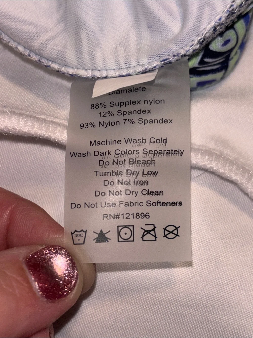 Title Nine Blue & Mint Geometric Skater Skirt Size Small